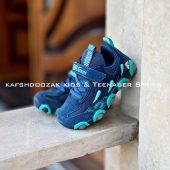 کفش اسپرت چراغدار ZYC225008 BKG آبی-فیروزه ای