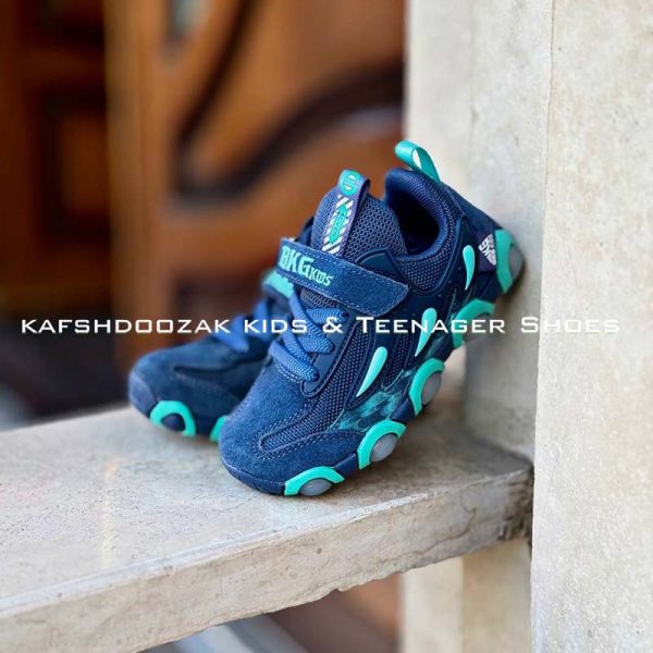 کفش اسپرت چراغدار ZYC225008 BKG آبی-فیروزه ای