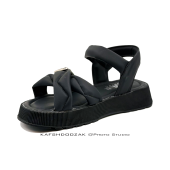 صندل تابستانه مجلسی دخترانه طرح دوخت مشکی Miu AS-21765 - تصویر 3