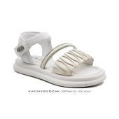 صندل تابستانه مجلسی دخترانه شیک سفید AS-21771 - تصویر 2