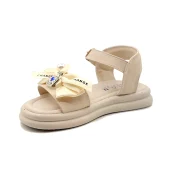 صندل تابستانه مجلسی دخترانه کرم طرح شنل AS-21834 - Image 3