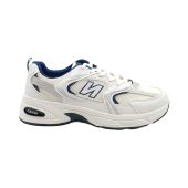 کفش اسپرت بافت طرح نیوبالانس مدل M358C سفید سرمه‌ای نمای روبرو